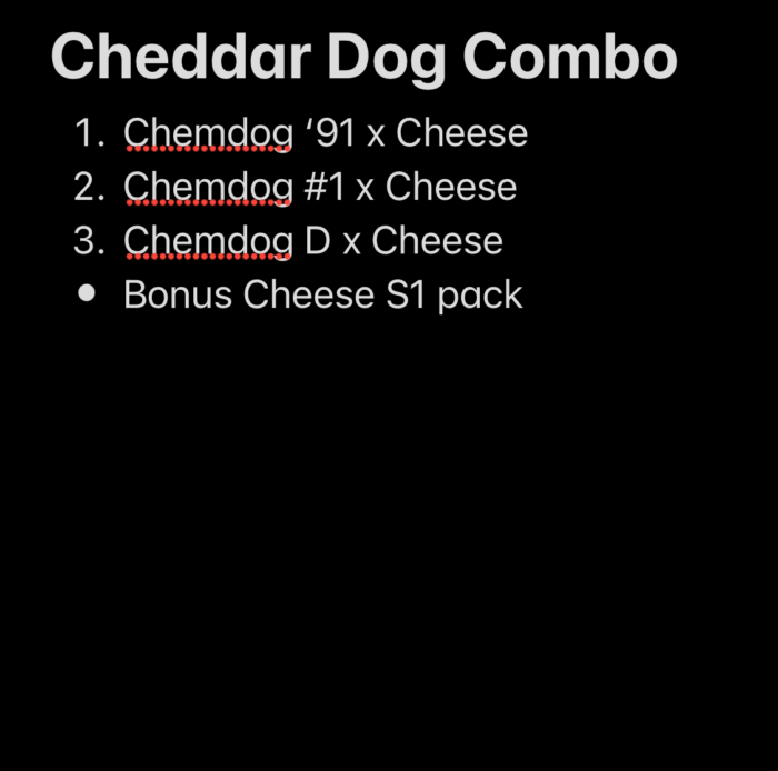 Cheddar Dog Combo